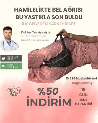 Viscella - Ortopedik Bacak Arası Lastikli Yan Yatış Yastığı
