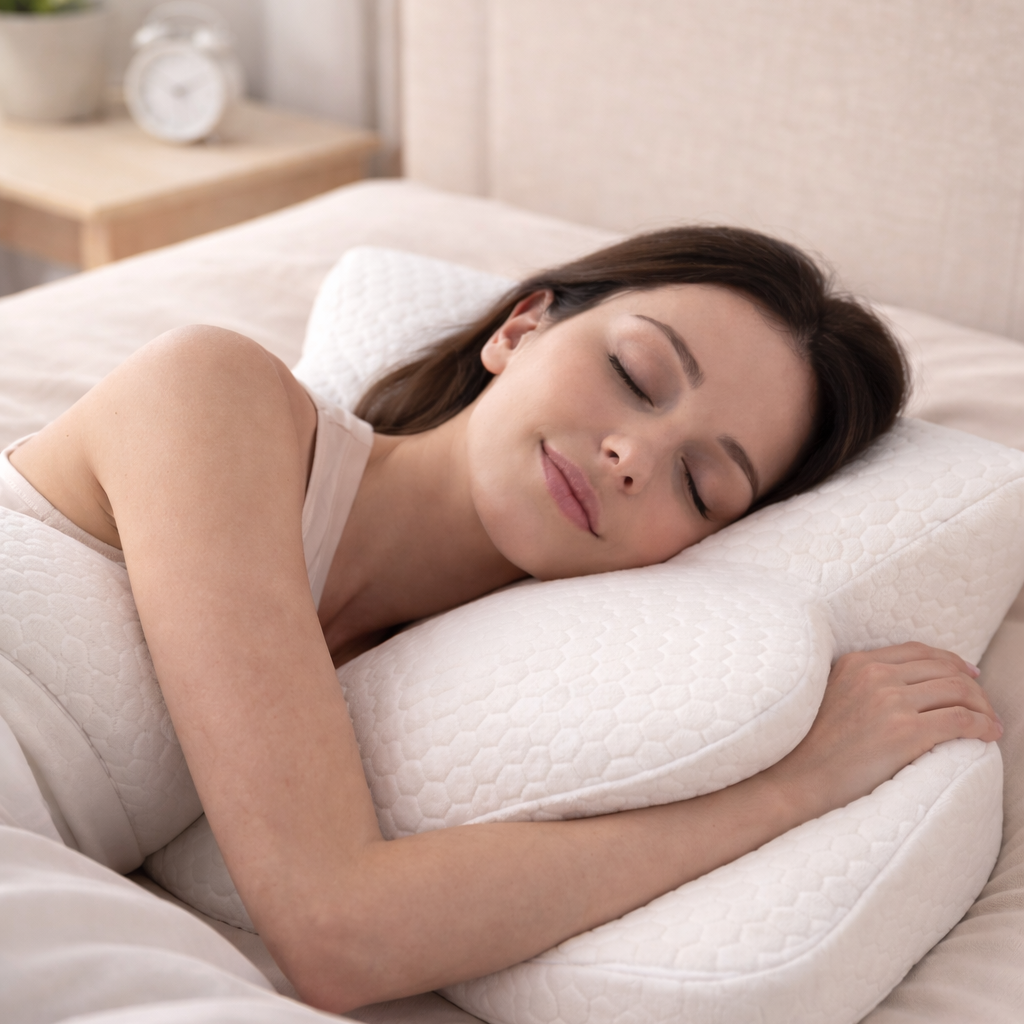 Viscella Ortopedik Güzellik Yastığı - Kırışıklık Önleyici ve Boyun Destekli